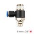 Flow Control Swiv. Elbow Pu 8mm X 3/8' M